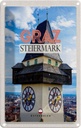 Blechschild 18x12 cm Graz Steiermark Kirche Ausblick Stadt Bildmotiv Reisemotiv Abenteuer Reisen Urlaub