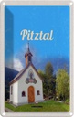 Blechschild 18x12 cm Pitztal Kirche Österreich Bildmotiv Reisemotiv Abenteuer Reisen Urlaub