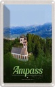 Blechschild 18x12 cm Ampass Österreich Kirche im Wald Bildmotiv Reisemotiv Abenteuer Reisen Urlaub