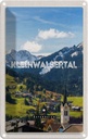 Blechschild 18x12 cm Kleinwalsertal Kirche Gondel Wanderung Bildmotiv Reisemotiv Abenteuer Reisen Urlaub