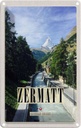 Blechschild 18x12 cm Zermatt Fluss Wäldersort Bildmotiv Reisemotiv Abenteuer Reisen Urlaub