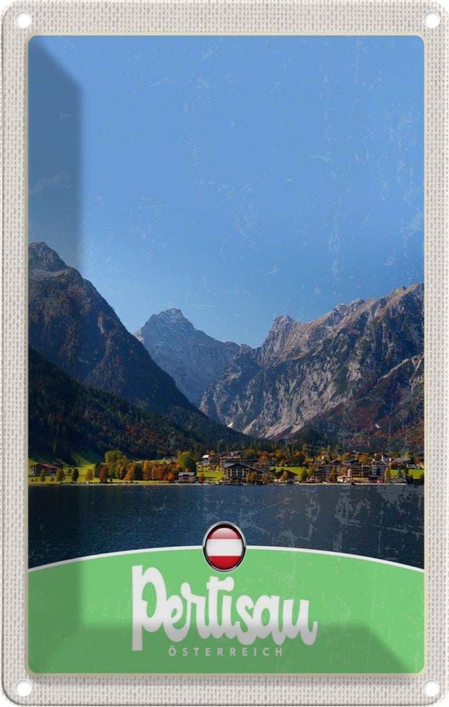 [LA-1783371] Blechschild 18x12 cm Pertisau Österreich Seesicht Bildmotiv Reisemotiv Abenteuer Reisen Urlaub