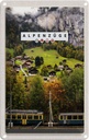 Blechschild 18x12 cm Alpenzüge Schweiz Bahn Tal Häuser Bildmotiv Reisemotiv Abenteuer Reisen Urlaub