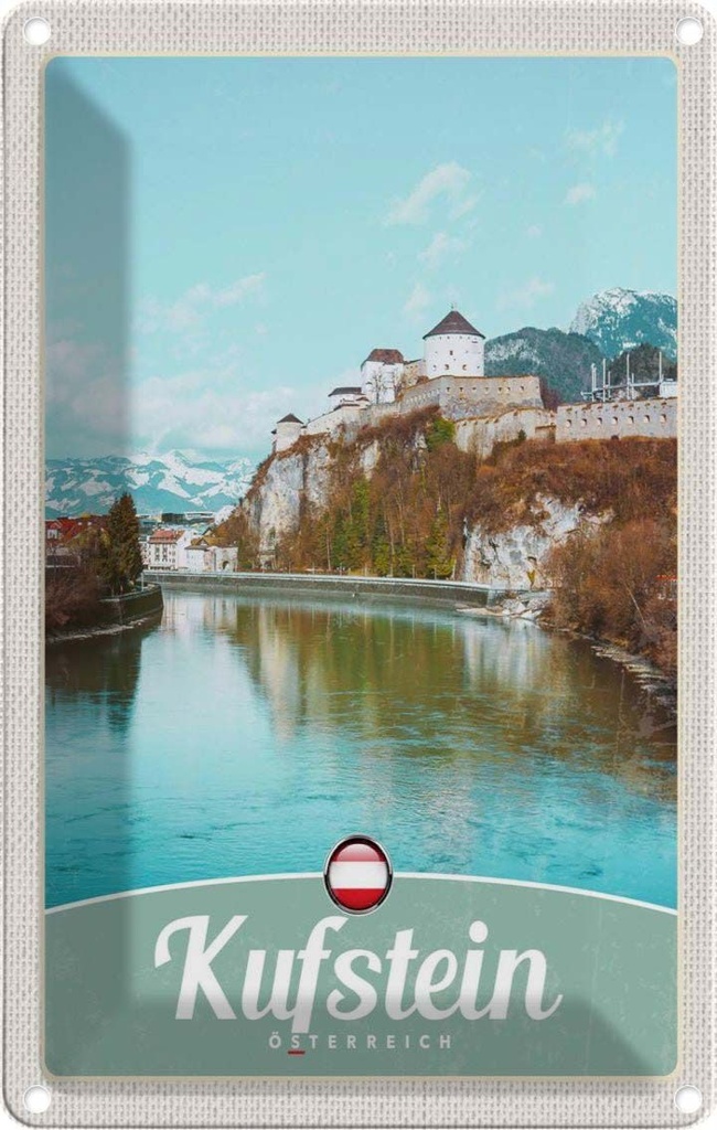 [LA-1783390] Blechschild 18x12 cm Kufstein Wald Wanderung Bildmotiv Reisemotiv Abenteuer Reisen Urlaub