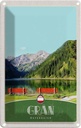 Blechschild 18x12 cm Grän Österreich Urlaub rote Bank Wälder Natur Bildmotiv Reisemotiv Abenteuer Reisen