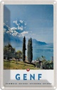 Blechschild 18x12 cm Genf Schweiz See Natur Himmel Bildmotiv Reisemotiv Abenteuer Reisen Urlaub