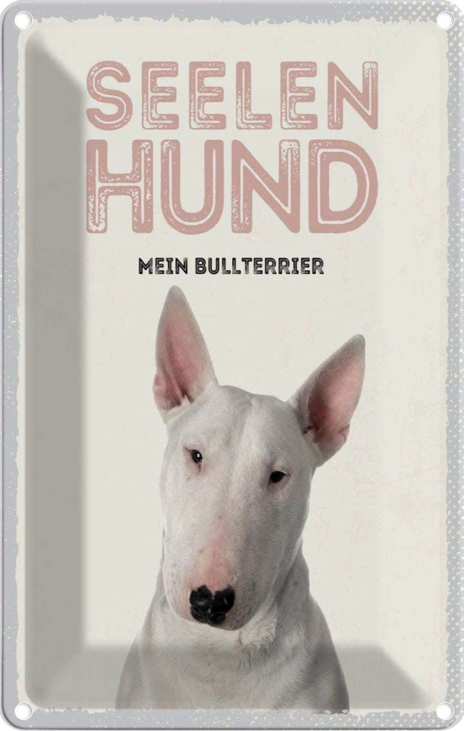 [LA-1783424] Blechschild 18x12 cm Seelen Hund mein Bullterrier