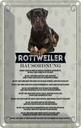 Blechschild 18x12 cm Tiere Rottweiler Hausordnung Hunde Hund