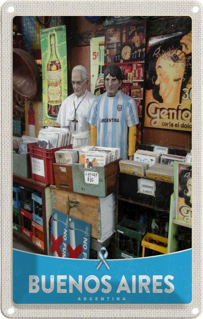 [LA-1783522] Blechschild 18x12 cm Buenos Aires Argentinien Platten Bildmotiv Reisemotiv Abenteuer Reisen