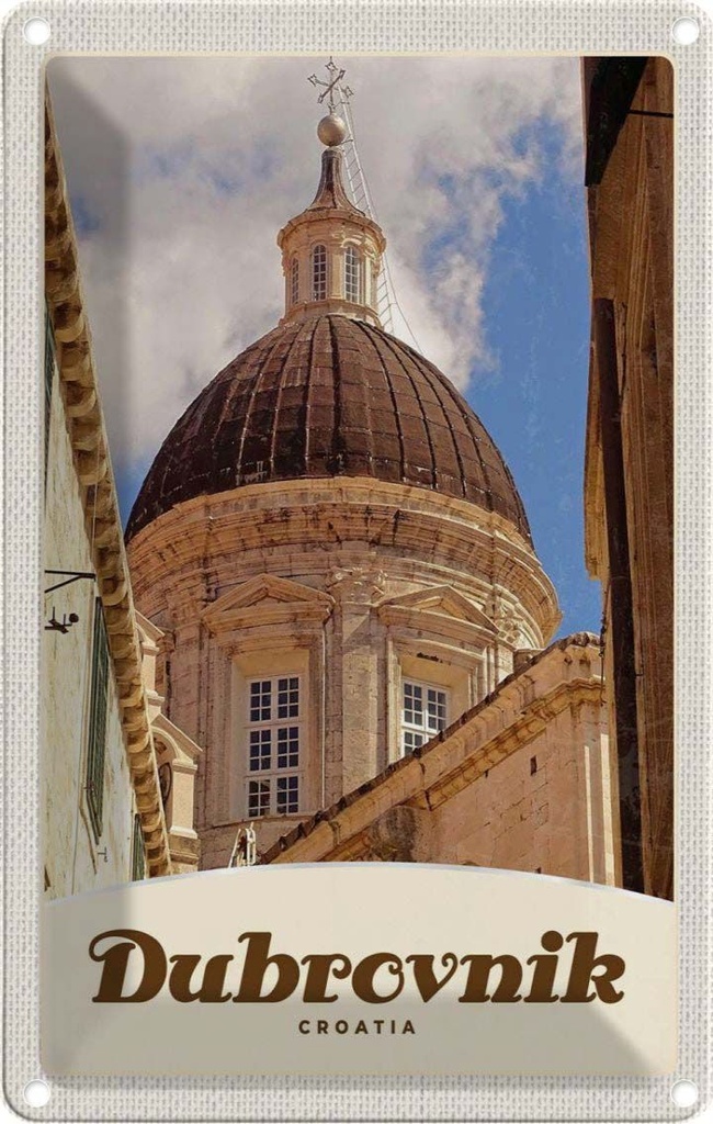 [LA-1783543] Blechschild 18x12 cm Dubrovnik Kroatien Bildmotiv Reisemotiv Abenteuer Reisen