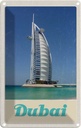 Blechschild 18x12 cm Dubai Afrika Strand Meer Hochhaus Bildmotiv Reisemotiv Abenteuer Reisen