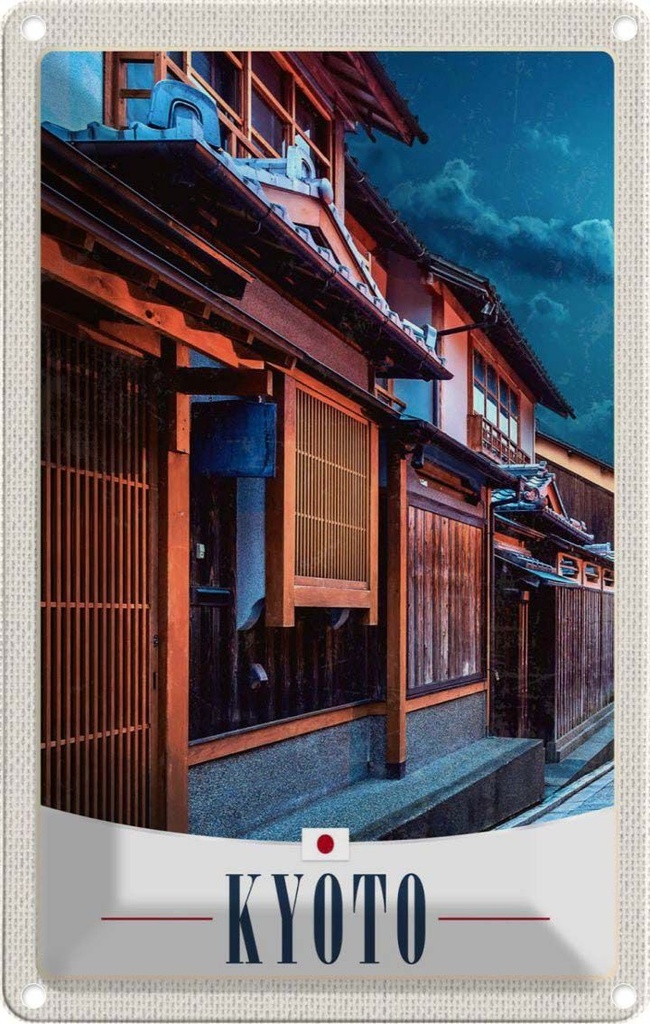 [LA-1783586] Blechschild 18x12 cm Kyoto Japan Asien Stadt Bildmotiv Reisemotiv Abenteuer Reisen