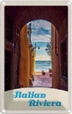 Blechschild 18x12 cm Italien Riviera Strand Meer Bildmotiv Reisemotiv Abenteuer Reisen