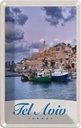 Blechschild 18x12 cm Tel Aviv Stadt Meer Boote Bildmotiv Reisemotiv Abenteuer Reisen