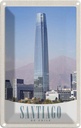 Blechschild 18x12 cm Santiago de Chile Amerika Hochhaus Bildmotiv Reisemotiv USA