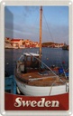 Blechschild 18x12 cm Schweden Europa Meer Schiff Gebäude Bildmotiv Reisemotiv Abenteuer Reisen