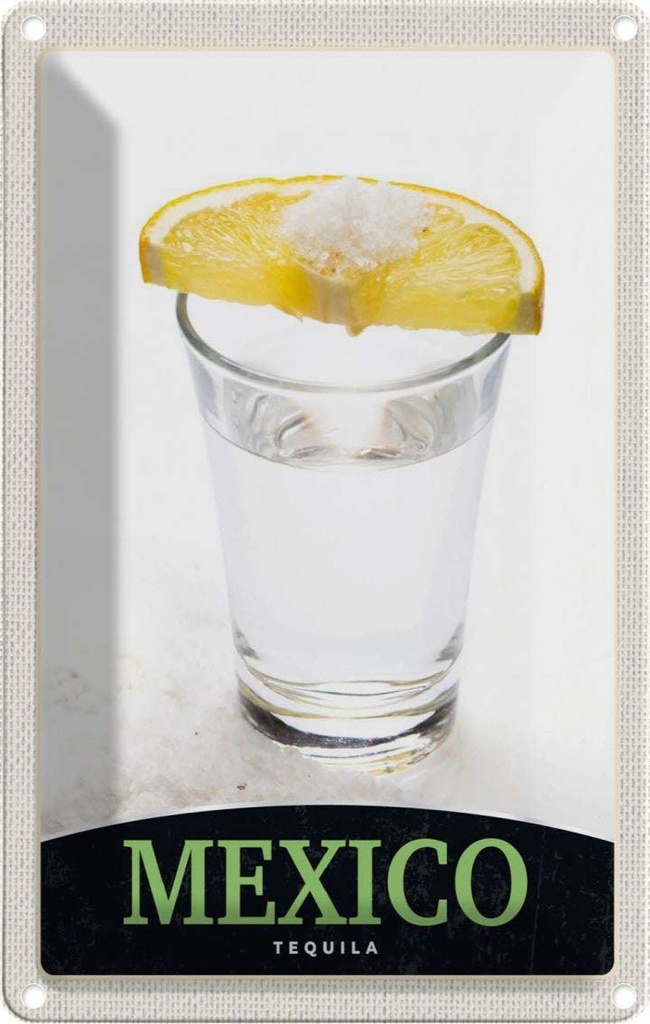 [LA-1783710] Blechschild 18x12 cm Mexiko USA Amerika Tequila Zitrone Bildmotiv Reisemotiv