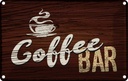Blechschild 12x18 cm Coffee Bar