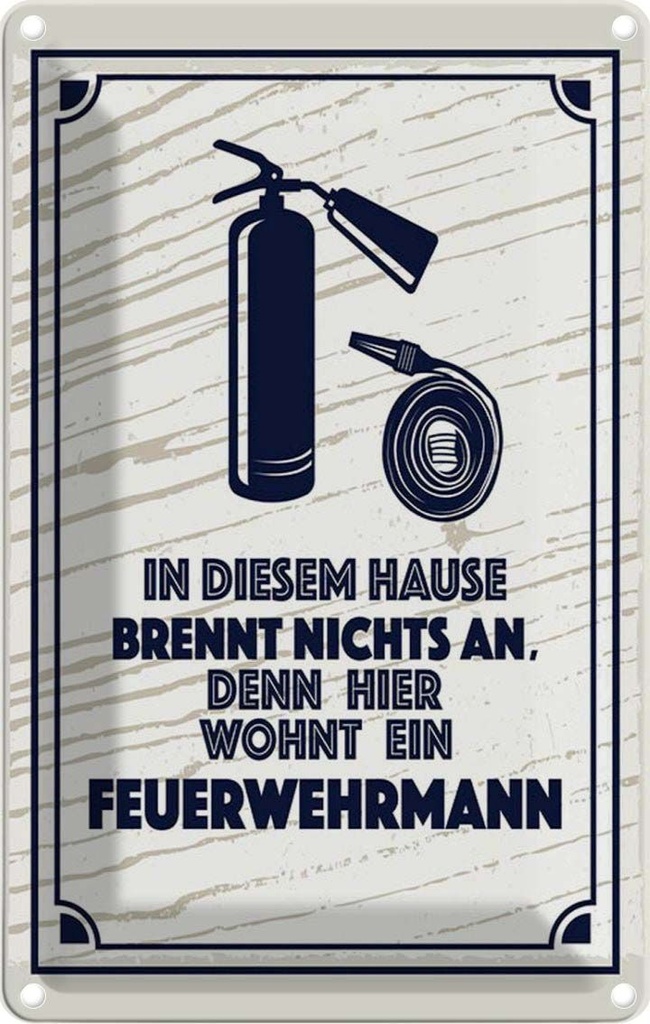 [LA-1783804] Blechschild 18x12 cm In diesem Hause brennt nichts an Spruch Zitat