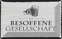 Blechschild 12x18 cm Stammtisch hier sitzen nur die Spruch Zitat
