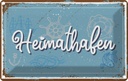 Blechschild 12x18 cm Heimathafen