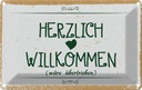 Blechschild 12x18 cm Herzlich Willkommen wäre übertrieben Spruch Zitat