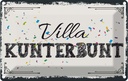 Blechschild 12x18 cm Villa Kunterbunt Spruch Zitat