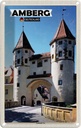 Blechschild 18x12 cm Amberg Nabburger Tor Mittelalter Bildmotiv Reisemotiv Abenteuer Reisen