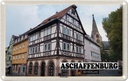 Blechschild 12x18 cm Aschaffenburg Stiftbaslika Altstadt Bildmotiv Reisemotiv Abenteuer Reisen