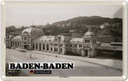 Blechschild 12x18 cm Baden-Baden Alter Bahnhof Bildmotiv Reisemotiv Abenteuer Reisen