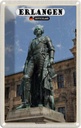 Blechschild 18x12 cm Erlangen Markgrafenstatue Bildmotiv Reisemotiv Abenteuer Reisen