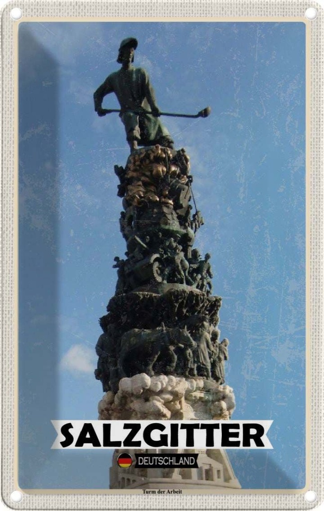 [LA-1783962] Blechschild 18x12 cm Salzgitter Turm der Arbeit Abenteuer Reisen Urlaub