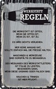 Blechschild 18x12 cm Werkstatt Regeln Maschinen Spruch Zitat