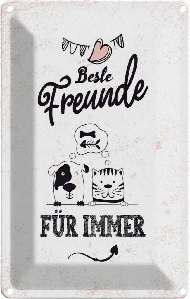 [LA-1784074] Blechschild 18x12 cm beste Freunde für immer Spruch Zitat