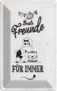 Blechschild 18x12 cm beste Freunde für immer Spruch Zitat