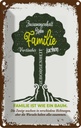 Blechschild 18x12 cm Familie ist wie ein Baum Spruch Zitat