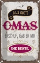 Blechschild 18x12 cm Gott gab mir die beste Oma Spruch Zitat