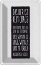 Blechschild 18x12 cm Wohnung hier ist kein Chaos Spruch Zitat