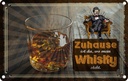 Blechschild 12x18 cm Zuhause ist da wo mein Whisky Spruch Zitat