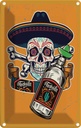 Blechschild 18x12 cm Totenkopf Tequila Alkohol