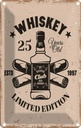 Blechschild 18x12 cm Whiskey 25 years Limited Edition