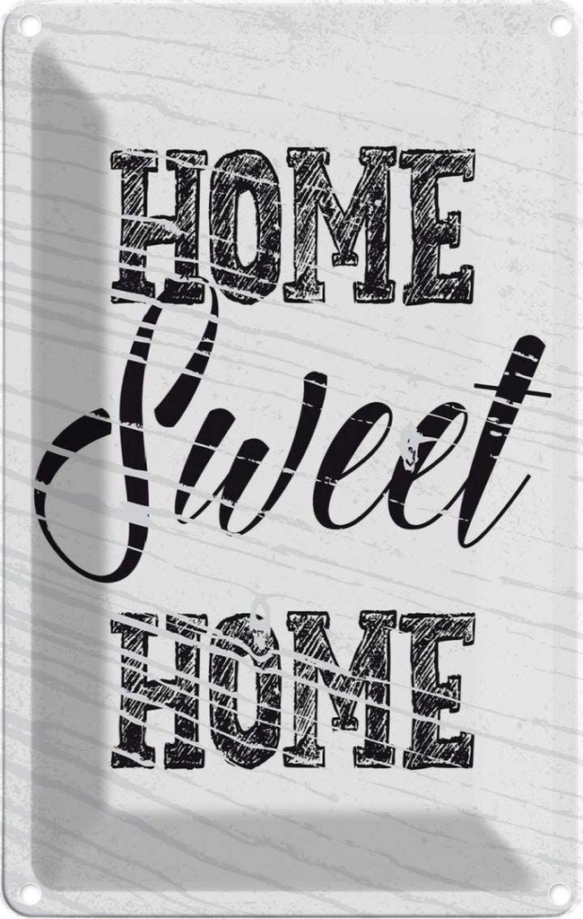 Blechschild 18x12 cm Home Sweet Home