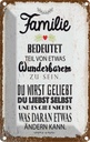 Blechschild 18x12 cm Familie Teil von etwas wunderbarem Spruch Zitat