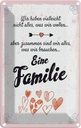 Blechschild 18x12 cm Familie Zusammen sind wir alles Spruch Zitat