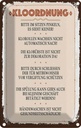 Blechschild 18x12 cm Kloordnung bitte im sitzen pinkeln Spruch Zitat