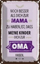 Blechschild 18x12 cm Mama Oma noch besser dich haben Spruch Zitat