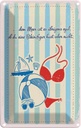 Blechschild 18x12 cm Meeregal ob du Bikinifigur 20x3 cm Spruch Zitat