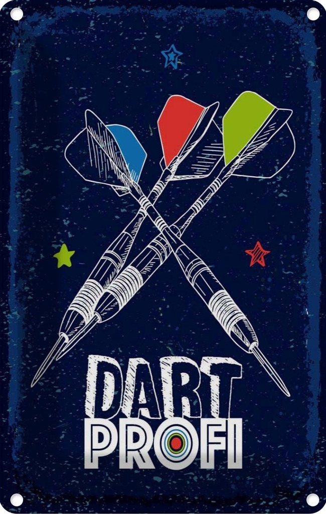 Blechschild 18x12 cm Sportart Dart Profi Dartpfeile