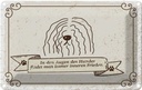 Blechschild 12x18 cm In den Augen des Hundes Frieden Hund