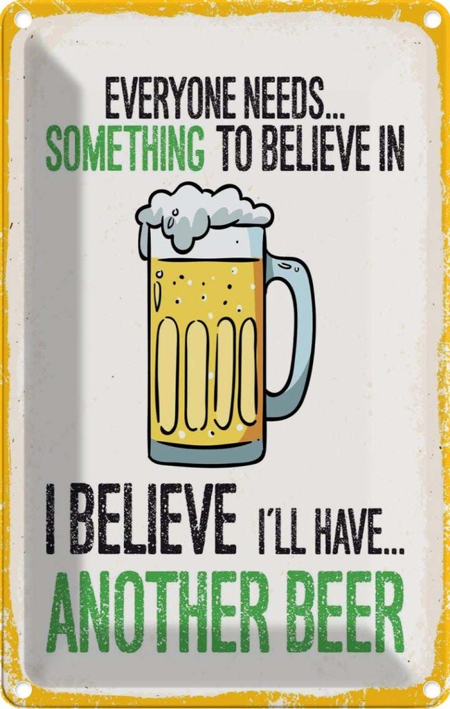 Blechschild 18x12 cm Bier I´ll have another Beer